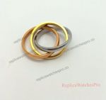 Fake Cartier Triple Color Ring - Steel-Gold-Rose Gold - Hot Sale